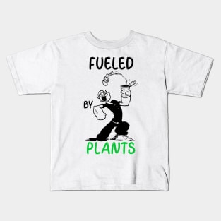 Fueled by Plants Vegan Gym Enthusiast Bodybuilder Kids T-Shirt